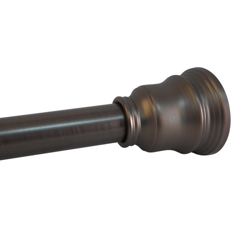 Elegant Home Fashions 72" Adjustable Straight Tension Shower Curtain